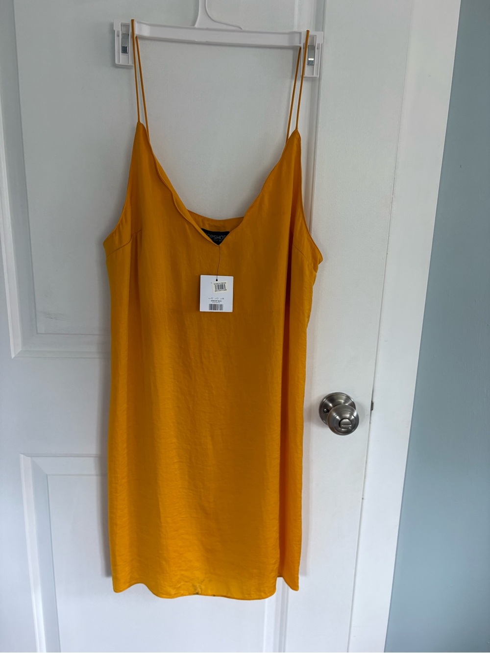 Topshop Mustard Yellow Slip Cami Dress